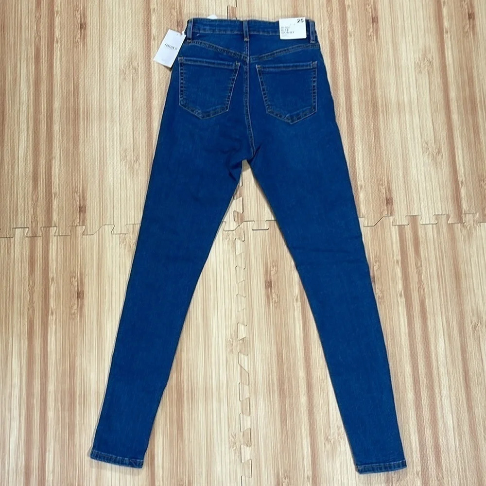 Forever 21 NWT High Rise Skinny Denim Jeans Women's Size 25 - Picture 2 of 7